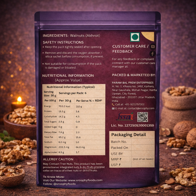 Xroophy Royal Walnuts Handpicked & Crunchy