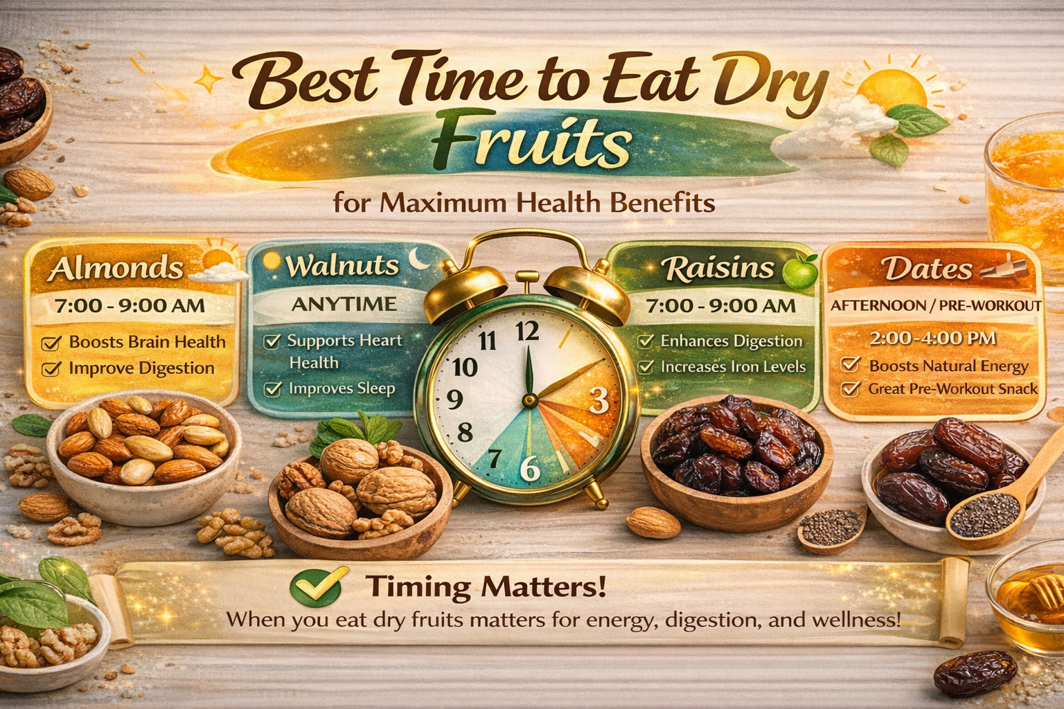 Best Time to Eat Dry Fruits for Maximum Health Benefits
