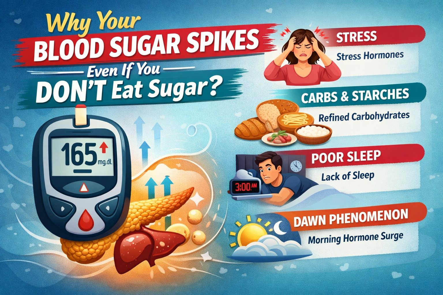 Why Your Blood Sugar Spikes Even If You Don’t Eat Sugar?