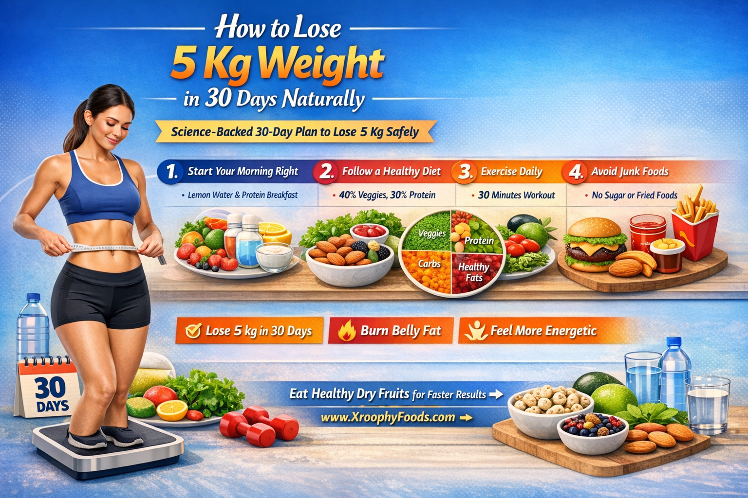 How to Lose 5 Kg Weight in 30 Days Naturally?