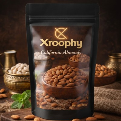 California Almonds Badam Extra Crunchy Nutritious Premium Dry Fruits – Xroophy Foods