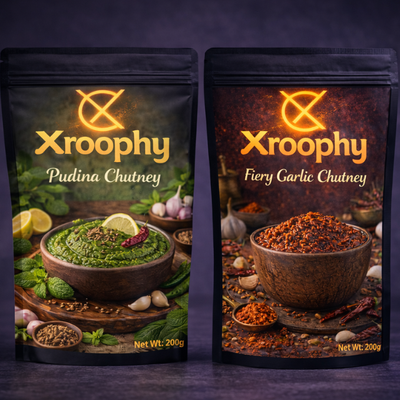 Mint Pudina and Garlic Chutney Combo Indian Dip and Spread – Xroophy Foods