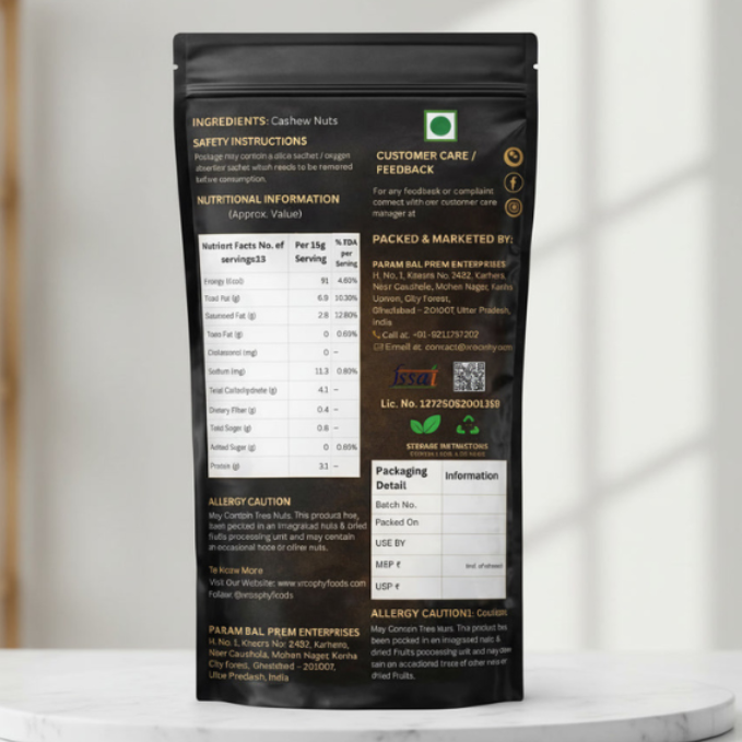 Xroophy Royal Cashews Jumbo, Rich & Fresh