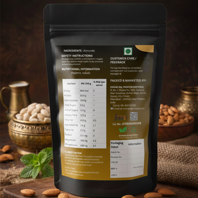 Xroophy California Almonds Extra Crunchy & Nutritious