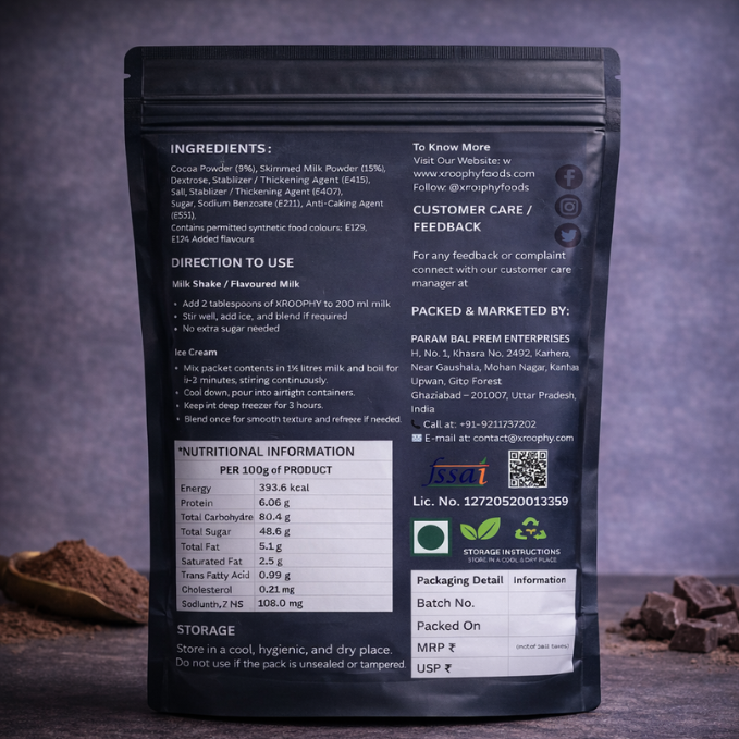 Xroophy Milik Chocolate Shake