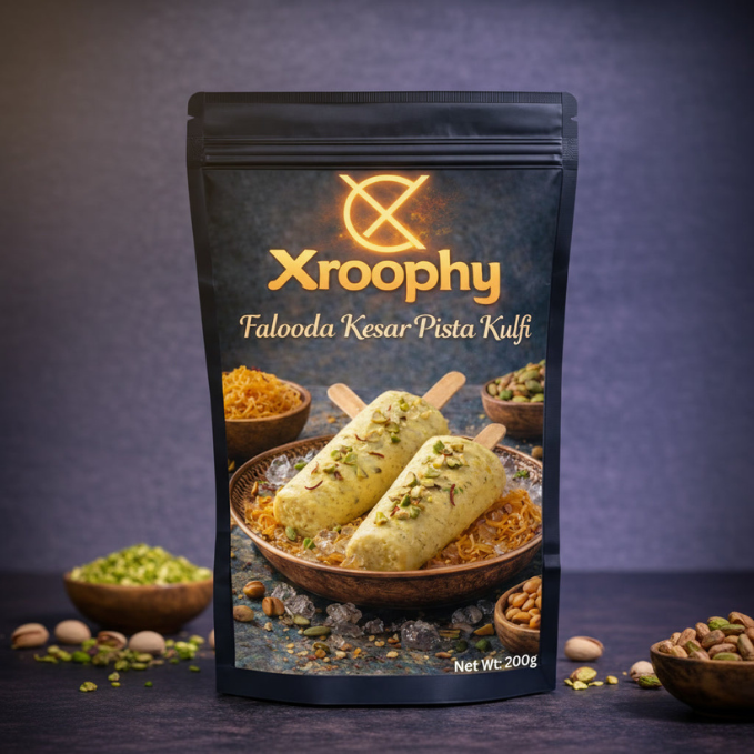 Xroophy Falooda Kesar Pista Kulfi