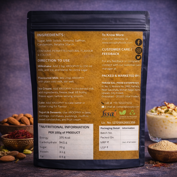 Xroophy Milik Kesar Badam Shake