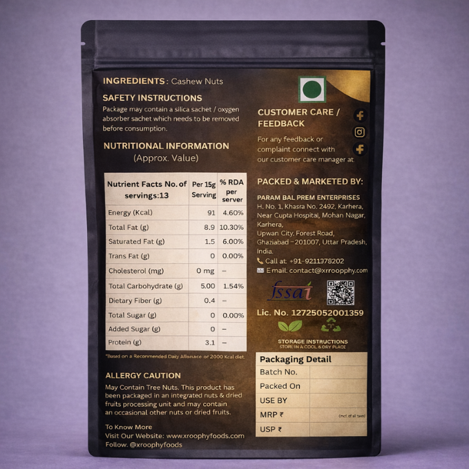 Xroophy Premium Cashews