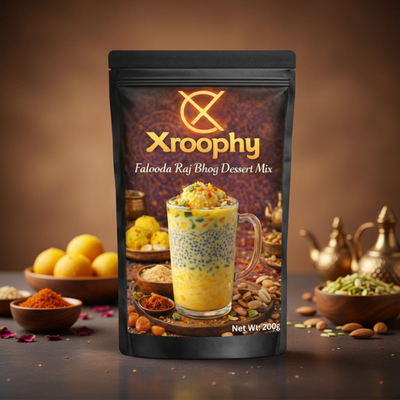 Xroophy Falooda Raj Bhog Dessert Mix instant Indian dessert mix with rich royal flavor