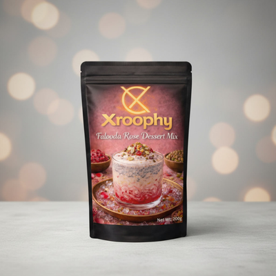 Falooda Rose Dessert Mix Instant Falooda Mix Rose Flavoured Sweet Dessert – Xroophy Foods